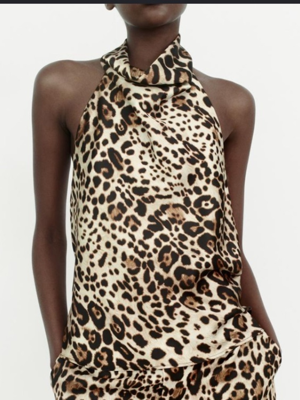 Zara Leopard Print Halter Top
